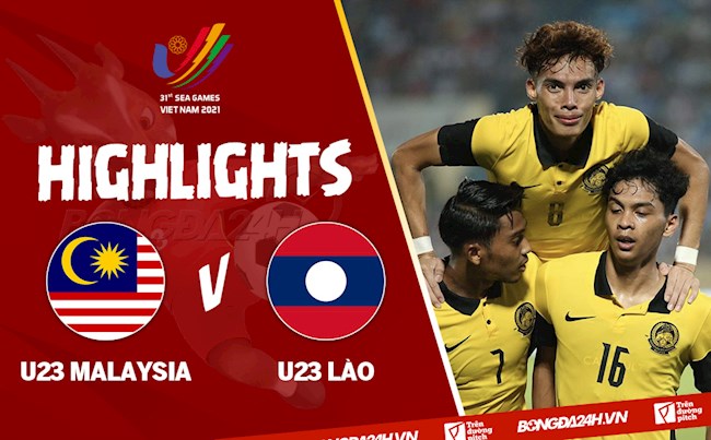 Video tổng hợp: U23 Malaysia 3-1 U23 Lào (Bảng B SEA Games 31)