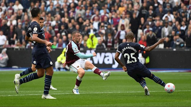 Man City hòa West Ham 2-2