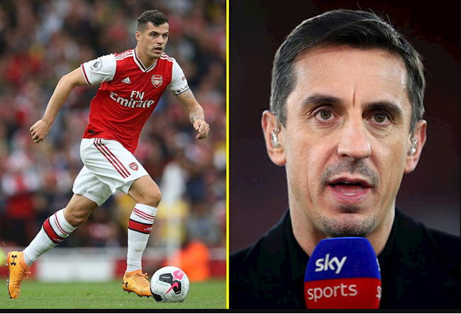 Chỉ trích đồng đội, Granit Xhaka bị Gary Neville chửi sấp mặt