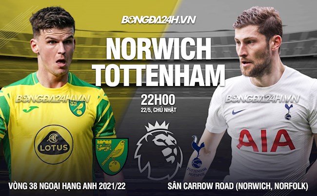 Nhận định bóng đá Norwich vs Tottenham 22h00 ngày 22/5 (Ngoại hạng Anh 2021/22)