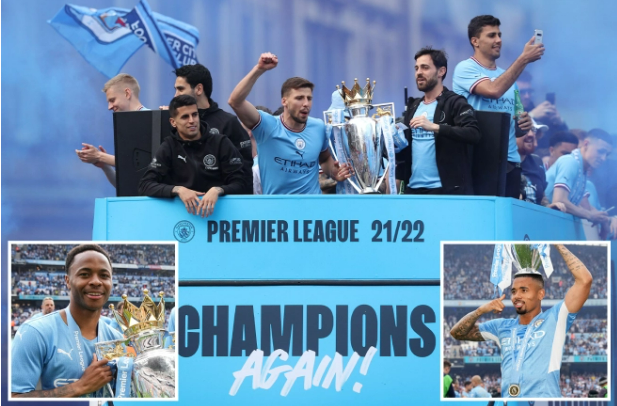 Raheem Sterling và Gabriel Jesus không tham gia vào buổi lễ ăn mừng của Man City