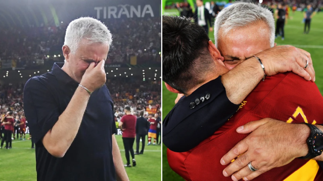 Mourinho khóc trong ngày Roma lên ngôi