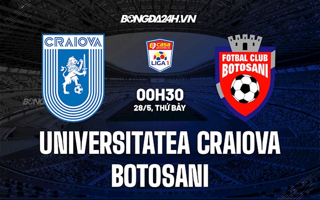 Nhận định Universitatea Craiova vs Botosani 0h30 ngày 28/5 (VĐQG Romania 2021/22)