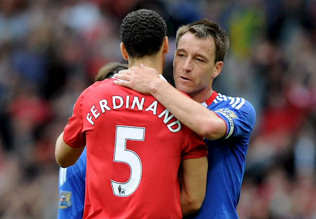 Rio Ferdinand và John Terry khi còn khoác áo MU và Chelsea