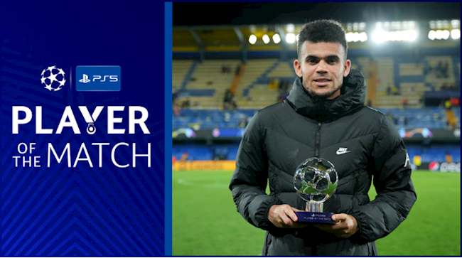 Luis Diaz được bình chọn là Cầu thủ xuất sắc nhất trận