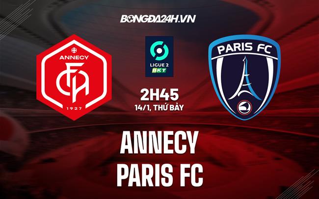 Nhận định bóng đá Annecy vs Paris FC 2h45 ngày 14/1 (Hạng 2 Pháp 2022/23)