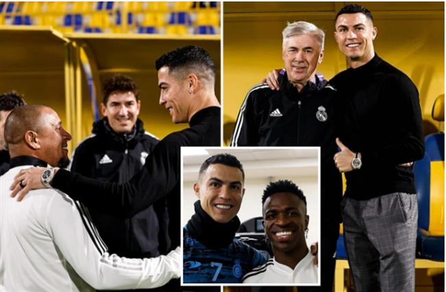 Ronaldo rạng rỡ bên cạnh Ancelotti và bạn cũ ở Real Madrid tại Ả Rập Xê Út|bxh seagame bóng đá nam