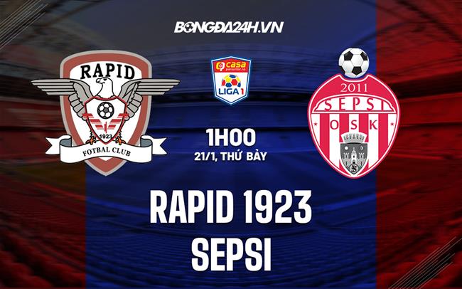 Nhận định Rapid 1923 vs Sepsi 1h00 ngày 21/1 (VĐQG Romania 2022/23))