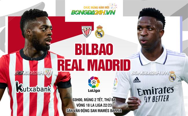 Nhận định Bilbao vs Real Madrid (3h00 ngày 23/1): Los Blancos lại mất điểm?