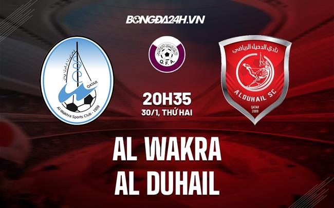 Nhận định -  Al Wakra vs Al Duhail 20h35 ngày 30/1 (VĐQG Qatar 2022/23)