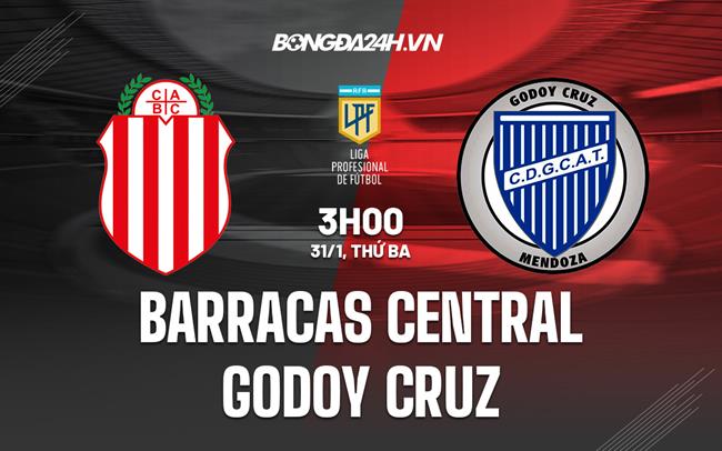 Nhận định Barracas Central vs Godoy Cruz 3h00 ngày 31/1 (VĐQG Argentina 2023)