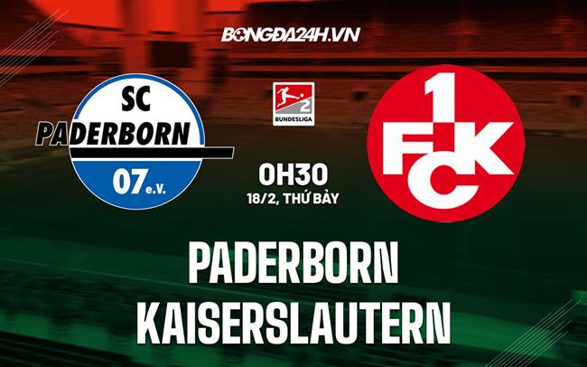 Nhận định Paderborn vs Kaiserslautern 0h30 ngày 18/2 (Hạng 2 Đức 2022/23)