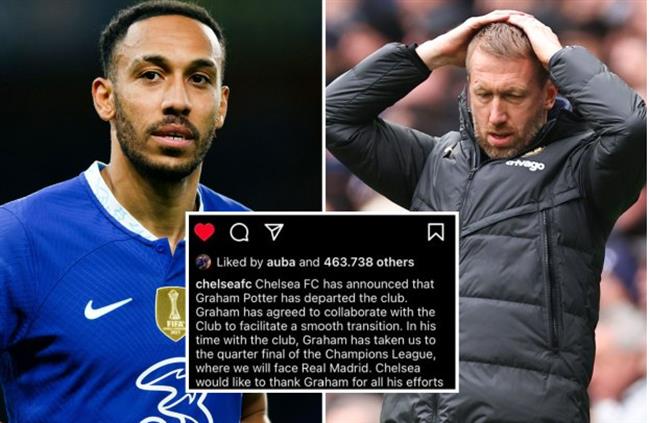 Aubameyang công khai ủng hộ việc Chelsea sa thải Graham Potter