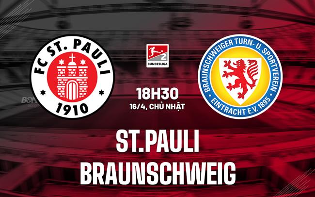 Nhận định St.Pauli vs Braunschweig 18h30 ngày 16/4 (Hạng 2 Đức 2022/23)