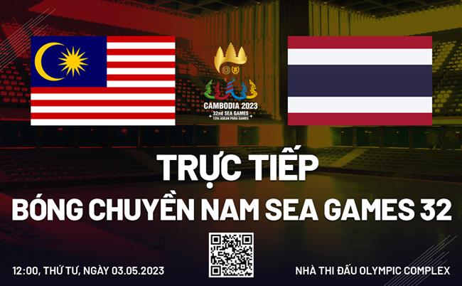 Truc tiep bong chuyen nam Malaysia vs Thai Lan (Bang B SEA Games 32)