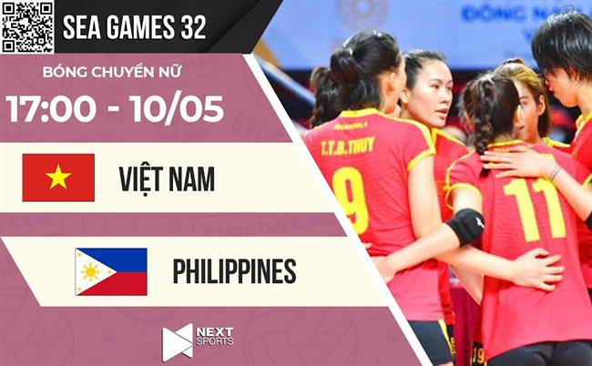 Truc tiep bong chuyen nu Viet Nam vs Philippines (Bang B SEA Games 32)