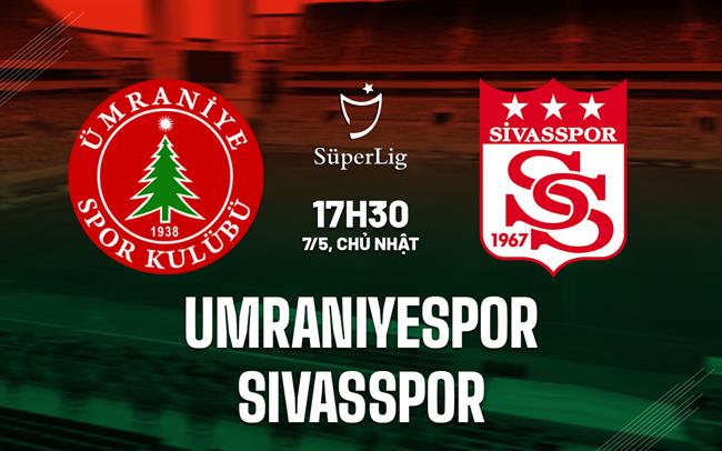 Nhận định Umraniyespor vs Sivasspor 17h30 ngày 7/5 (VĐQG Thổ Nhĩ Kỳ 2022/23)