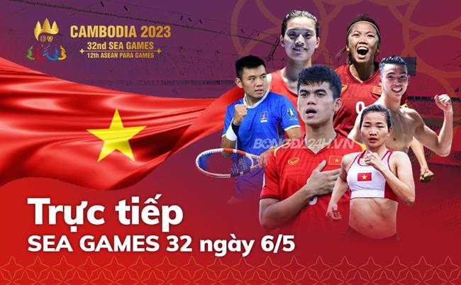 Kết quả SEA Games 32 ngày thi đấu hôm nay 6/5: TTVN có 5 HCV đầu tiên