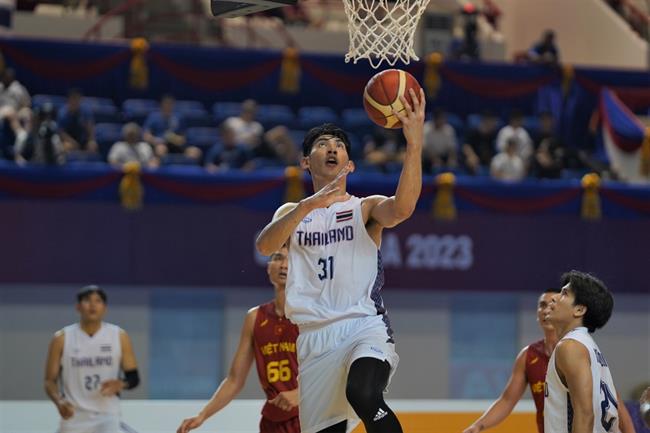 Bóng rổ nam Việt Nam thua Thái Lan 41 điểm trận mở màn SEA Games 9