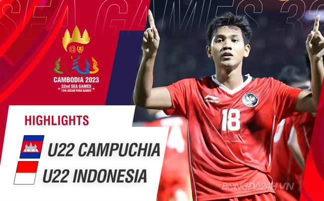 Video tổng hợp: U22 Campuchia - U22 Indonesia (Bảng A SEA Games 32)