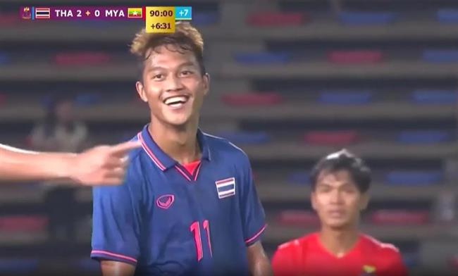 VIDEO: Siêu phẩm sút xa của U22 Thái Lan vào lưới U22 Myanmar