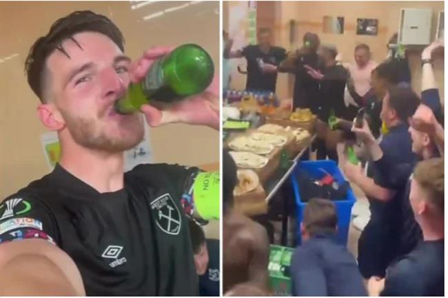 Video West Ham mở hội sau khi vào CK Europa Conference League