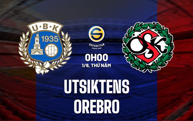 Nhận định - dự đoán Utsiktens vs Orebro 0h00 ngày 1/6 (Hạng 2 Thụy Điển 2023)