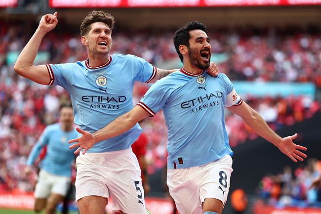 John Stones hả hê khi Man City đánh bại MU ở chung kết FA Cup