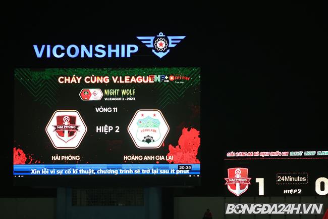 Hy hữu: Nhà đài mất sóng trận đấu giữa Hải Phòng và HAGL