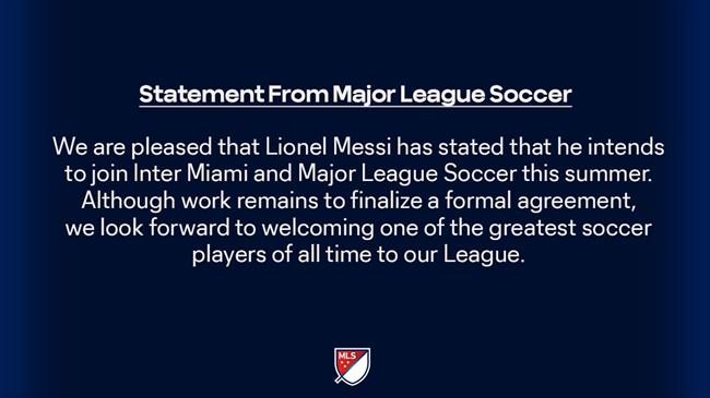 Messi nhận vinh dự đặc biệt từ Giải bóng đá Nhà nghề Mỹ 1