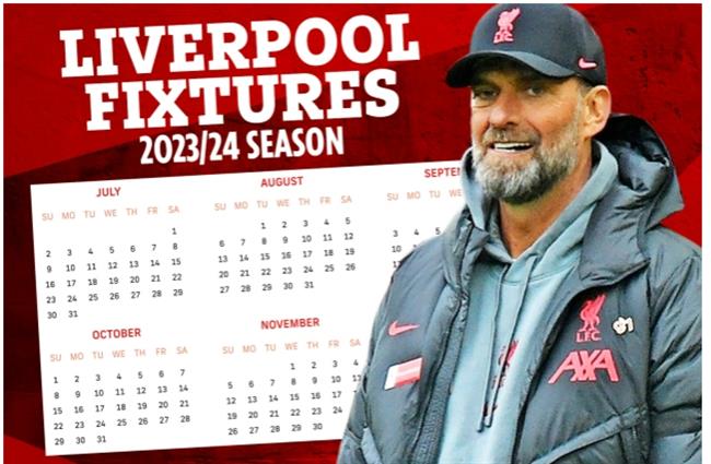 Lịch thi đấu kinh hoàng của Liverpool ở Ngoại hạng Anh 2023/24