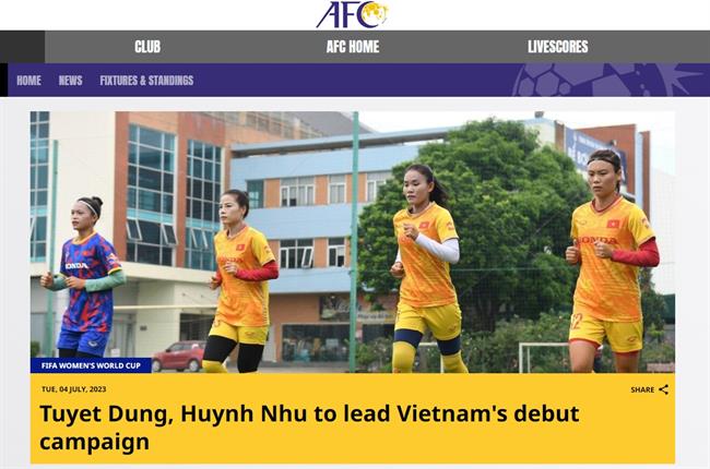 Huỳnh Như và Tuyết Dung bất ngờ được AFC gọi tên
