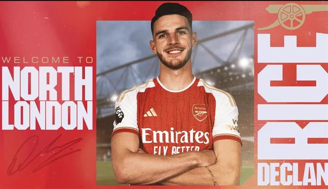 CLB Arsenal chính thức ra mắt tân binh bom tấn Declan Rice