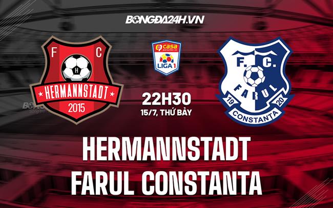 Nhận định Hermannstadt vs Farul Constanta 22h30 ngày 15/7 (VĐQG Romania 2023)