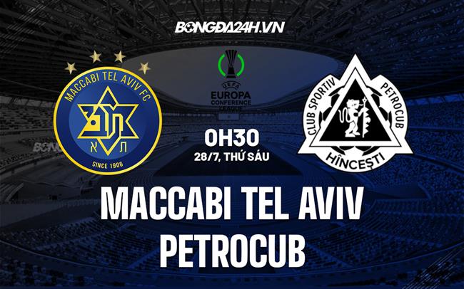 Nhận định Maccabi Tel Aviv vs Petrocub 0h30 ngày 28/7 (Conference League 2023/24)