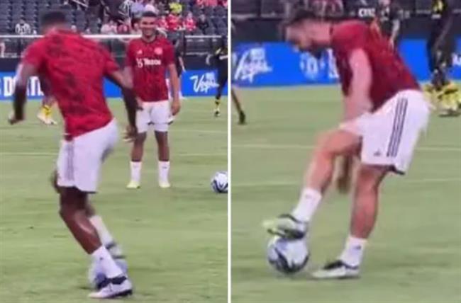 Casemiro và Bruno thất bại trong việc sao chép kỹ năng của Rashford Casemiro va Bruno that bai trong viec sao chep ky nang cua Rashford