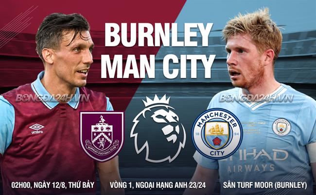 Nhận định Burnley vs Man City (02h00 ngày 12/8): Không dễ thắng cách biệt