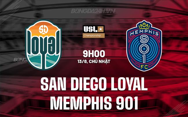 Nhận định San Diego Loyal vs Memphis 9h00 ngày 13/8 (Hạng Nhất Mỹ 2023)