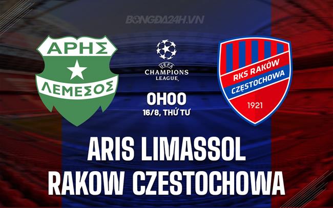 Nhận định Aris Limassol vs Rakow Czestochowa 0h00 ngày 16/8 (Champions League 2023/24)