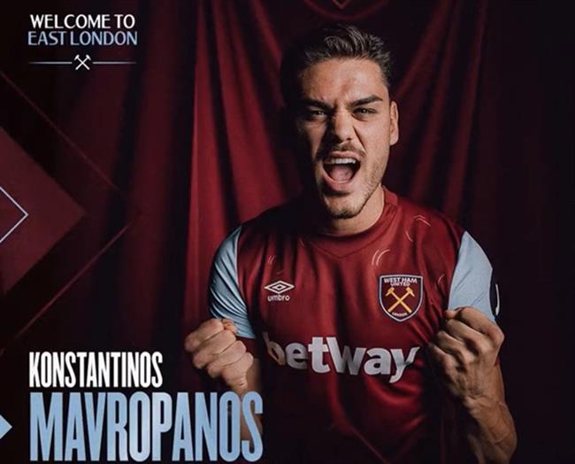 Konstantinos Mavropanos cập bến West Ham Konstantinos Mavropanos cap ben West Ham