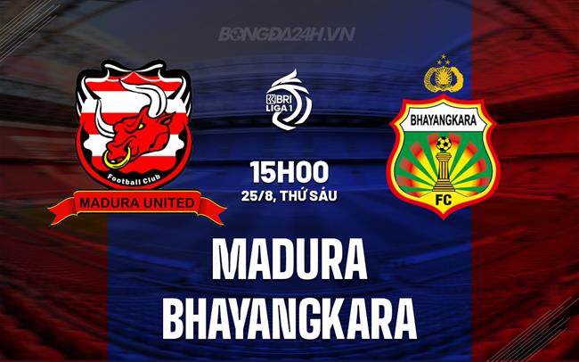Nhận định bóng đá Madura vs Bhayangkara 15h00 ngày 25/8 (VĐQG Indonesia 2023/24)