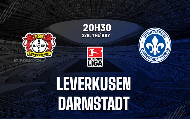 Nhận định bóng đá Leverkusen vs Darmstadt 20h30 ngày 2/9 (Bundesliga 2023/24)