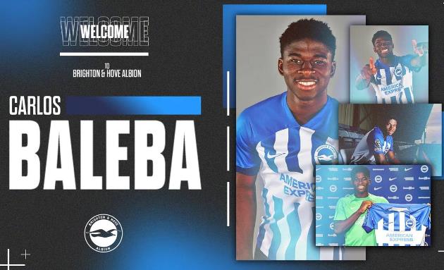 Brighton chiêu mộ thành công Carlos Baleba Brighton chieu mo thanh cong Carlos Baleba