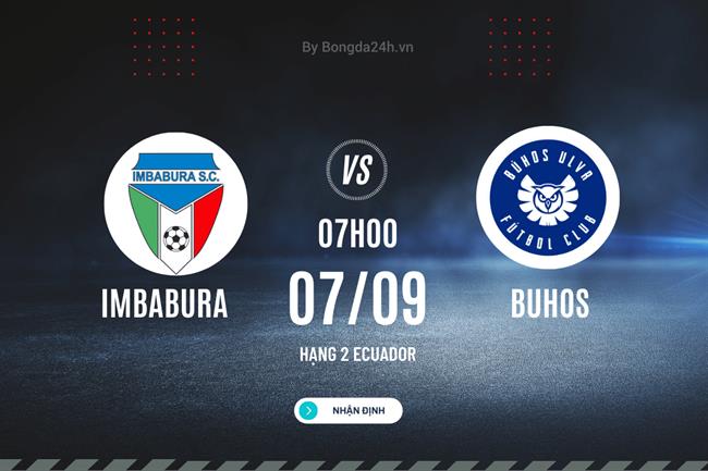 Nhận định Imbabura vs Buhos ULVR 07h00 ngày 7/9 (Hạng 2 Ecuador 2023)