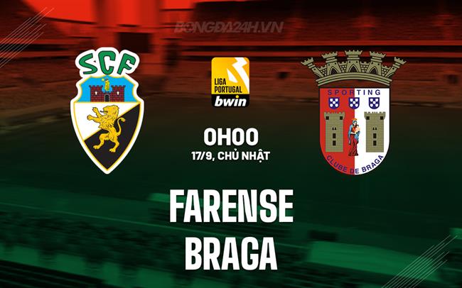 Nhận định Farense vs Braga 0h00 ngày 17/9 (VĐQG Bồ Đào Nha 2023/24)