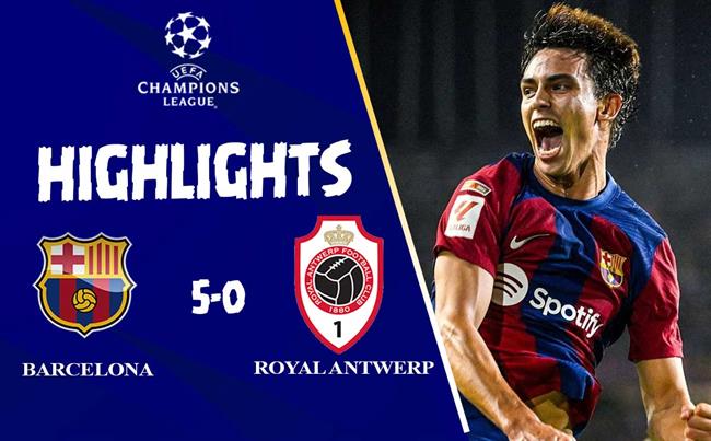 Video Barca vs Royal Antwerp cup C1 2023/2024