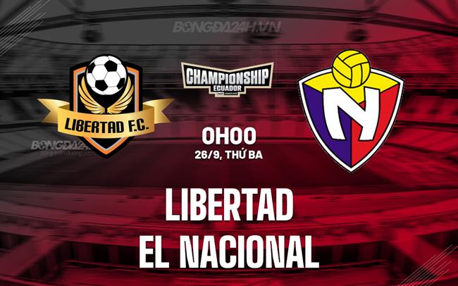 Nhận định Libertad vs El Nacional 7h00 ngày 26/9 (VĐQG Ecuador 2023)
