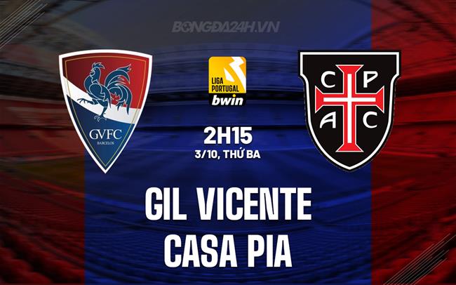 Nhận định Gil Vicente vs Casa Pia 2h15 ngày 3/10 (VĐQG Bồ Đào Nha 2023/24)