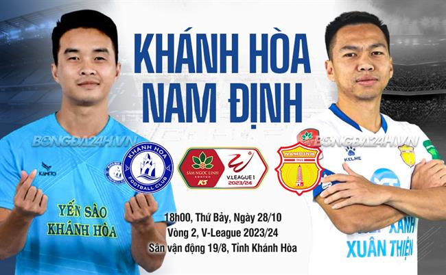 Nhận định Khánh Hòa vs Nam Định (18h00 ngày 28/10): Khách lấn át chủ