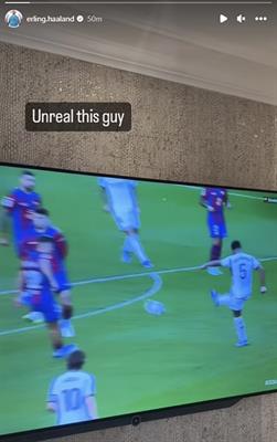 Haaland kinh ngạc trước siêu phẩm của Bellingham 1